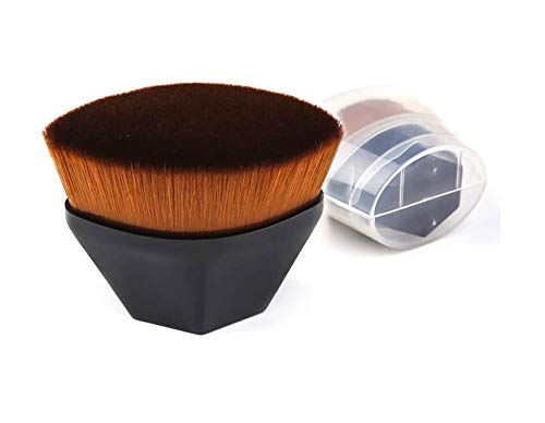 Foundation Makeup Brush Fast Flawless Application Blusher Liquid Cream Powder Cosmetic Body Blending Tool, Black