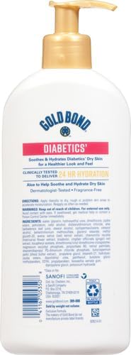 Gold Bond Diabetics' Dry Skin Relief Body Lotion, 13 oz., with Aloe to Moisturize & Soothe