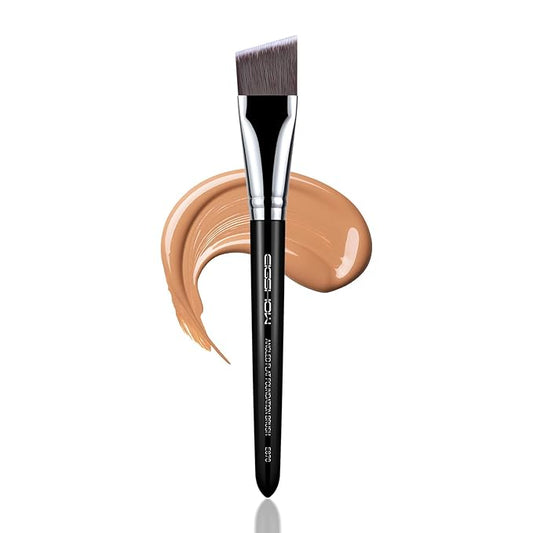 EIGSHOW Angled Flat Foundation Brush, Vegan Synthetic Bristles, Streak Free Application, Face Makeup Brush For Blending Liquid, Cream, Face Mask (E870)