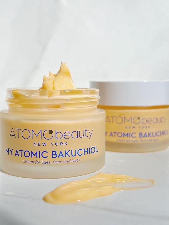 MY ATOMIC BAKUCHIOL Cream for Eyes, Face and Neck – Bakuchiol + Purified Quinoa Seed Polysaccharides | Anti-Aging, Lifting & Brightening | Retinol Alternative | Vegan & Dermatologically Tested – 45ml