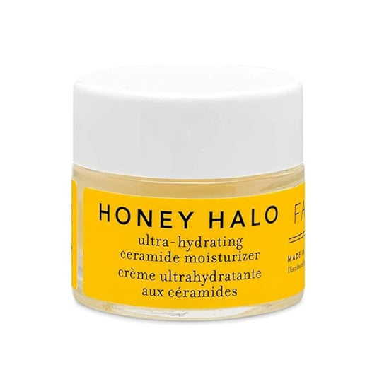 Farmacy Ceramide Face Moisturizer - Honey Halo Hydrating Facial Moisturizer for Dry Skin - Plumps, Soothes + Restores Skin with Potent Ceramides + Buckwheat Honey for a Dewy, Healthy Glow (9ml)