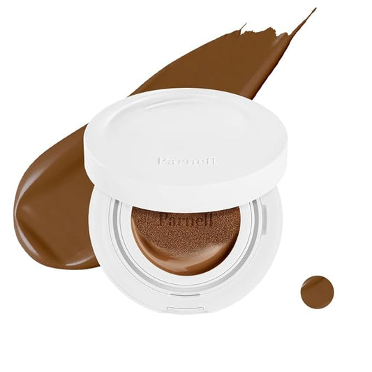 Parnell Cicamanu Serum Cushion - Moisturizing Foundation for Soothing, Coverage, Glass Skin and Lightweight for Sensitive and Dry Skin Pearl Skin (0.52 Fl Oz) (43N)