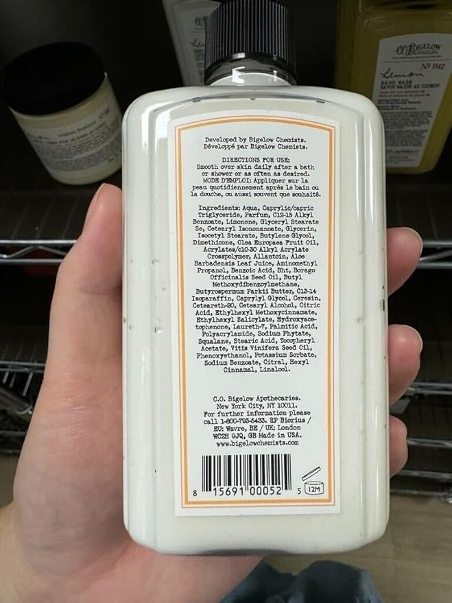 C.O. Bigelow Grapefruit Body Lotion, Village Perfumer Moisturizing Body Lotion with Aloe Vera, Borage Oil & Olive Oil, 10 Fl Oz