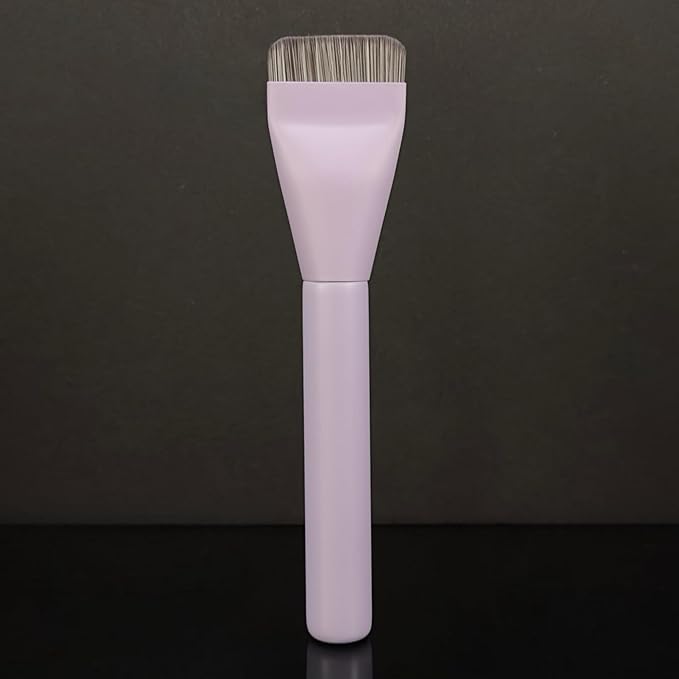 Makeup Brush Set - Flat Foundation Brush, Blender Sponge, Face Spatula, Puff & Heart-Shaped Mixing Palette with Leather Case – Complete Face Makeup Tool Kit for Blending, Foundation & Application