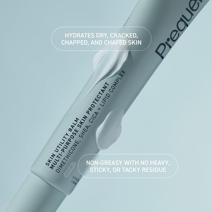 Skin Utility Balm. Advanced Occlusive Face Cream for Dry Skin, Moisturizer for Sensitive Skin. Thick Non-Comedogenic Barrier Protection with Dimethicone and Shea Butter. 1.7oz Tube