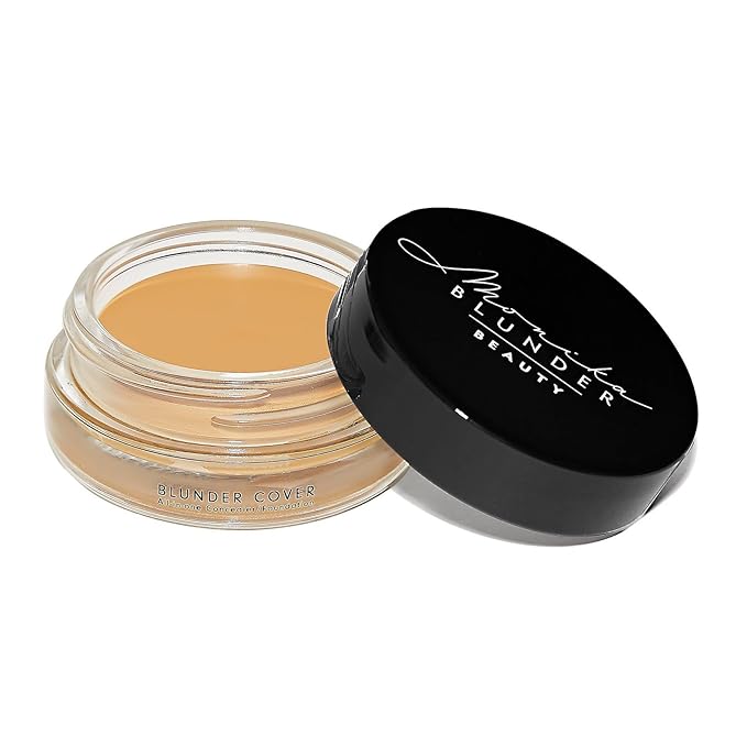 Monika Blunder Beauty - Blunder Cover Foundation Concealer - Shade: 4.5 - Vier.5 - Medium, Bronze Olive Undertones - Clean Beauty, All-In-One, Cruelty-Free, Vegan (4.5 - Vier.5) - 0.62 oz