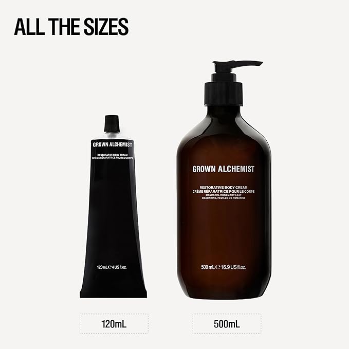 Grown Alchemist Restorative Body Cream. Hydration Blend of Shea Butter, Jojoba Oil and Vitamin E, Nourishing Moisturizer, Repairs and Balances Dry Skin (500mL)