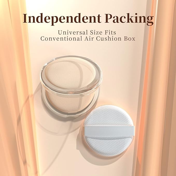 MOHOPE 8Pcs Air Cushion Makeup Puffs for Foundation with Portable Box, No Latex Blending Sponge for Liquid, Cream, Foundation and Powder, Teardrop Powder Puff, Purple
