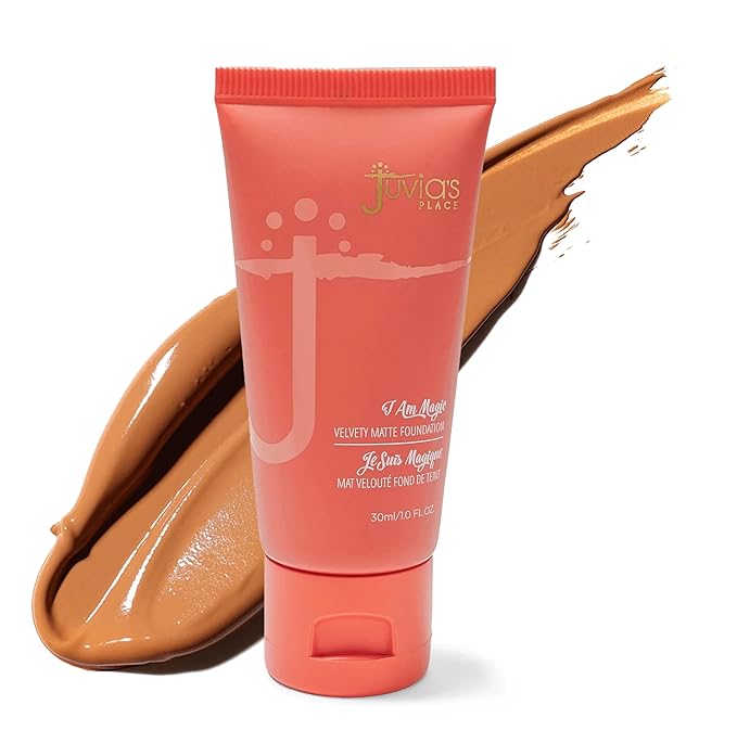 Juvia's Place I Am Magic Velvety Matte Liquid Foundation 420 - Havanna - Tan w/Peach Undertone, Makeup Foundation Full Coverage, Lightweight, Long Wear, Velvety Matte Finish