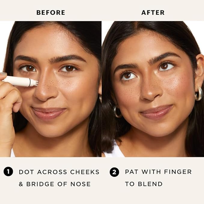 Upgrade Freckle Pen Stamp– Waterproof Faux Fake Freckles Makeup Tool, Natural-Looking Freckle Maker & Spray with Multi-Prong Precision Stamp Head, Long-Lasting Sunkissed Makeup (MEDIUM)