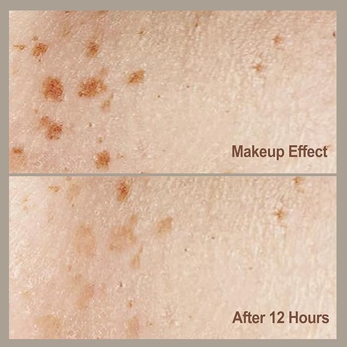 Freckle Stamp Natural Like Freckle Pen Makeup Fake Freckles Cushion Waterproof Long Lasting Quick Dry, Get Sun-kissed Stars Makeup in One Press, Dark Brown, 15 g