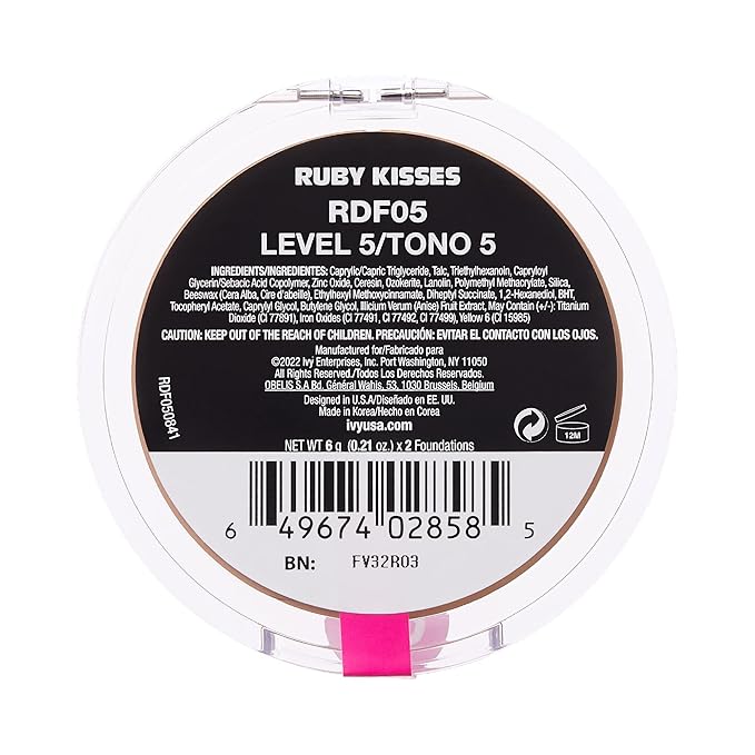 Ruby Kisses 3D Face Creator Cream Foundation & Concealer, 12 Hours Long Lasting, Medium to Full Coverage, Non-Greasy, Ideal for Makeup & Contour Palette (Level 5)