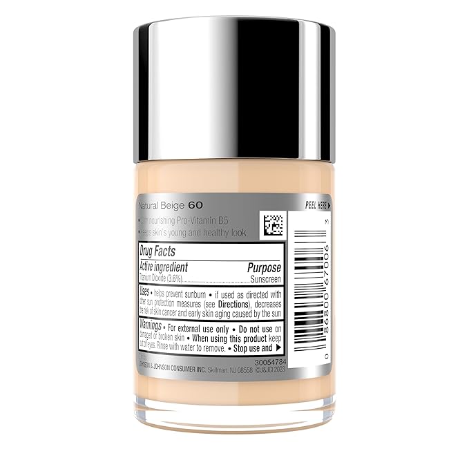 Neutrogena Healthy Skin Liquid Makeup Foundation,Broad Spectrum SPF 20 Sunscreen,Lightweight & Flawless Coverage Foundation with Antioxidant Vitamin E & Feverfew,Natural Beige,1 fl. oz (Pack of 1)