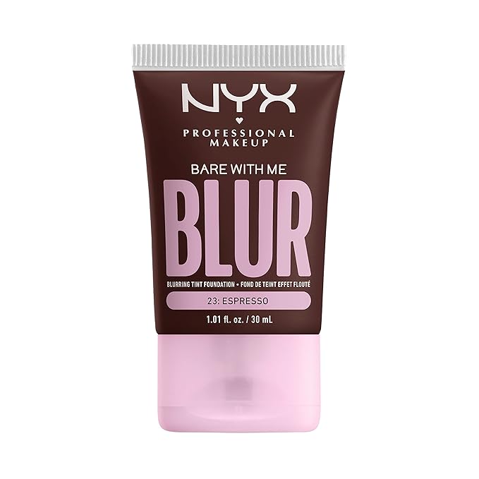 NYX PROFESSIONAL MAKEUP Bare With Me Blur Skin Tint Foundation Make Up with Matcha, Glycerin & Niacinamide - Espresso