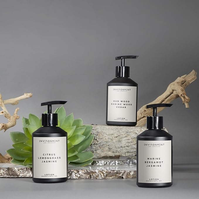 ENVIRONMENT Inspired by Designer Perfume BR540 Lotion, 300ml Luxury Scented Lotion (Amber Crystal | Vetiver | Oud Musk) Bathroom Luxury, Men & Women High-End Body Lotion, Hand Cream, Dry Skin Help