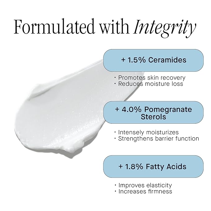 Brandefy Tri Lipid Replenish Treatment - 1.5% Ceramides, 4.0% Sterols, 1.8% Fatty Acids - Peptide Moisturizer, Hydrating Face Cream, Made in the USA (1.6 Oz)
