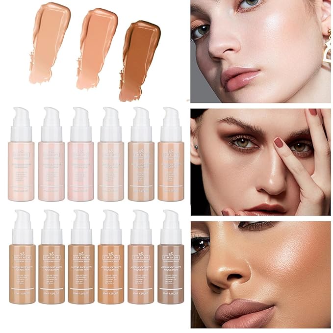 Flawless Matte Liquid Foundation Makeup, Vegan & Cruelty-Free, Liquid Oil-Free Foundation Face Makeup for Combination & Oily Skin, Longwear Medium-Full Coverage (01, 30ml)