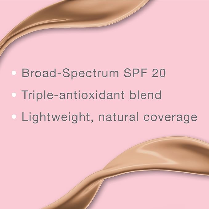 Neutrogena Healthy Skin Liquid Makeup Foundation with Broad Spectrum SPF 20 Sunscreen, Medium Coverage Foundation with Nourishing Pro-Vitamin B5, Chestnut 135, 1 fl. oz