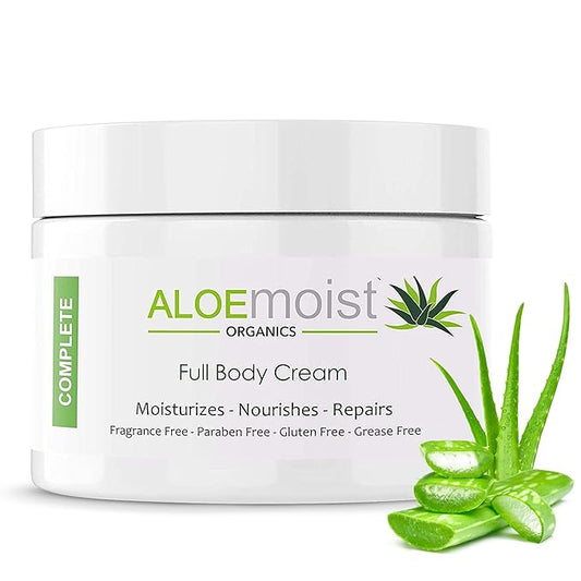 Organic Aloe Vera Lotion - Face & Body Moisturizing Cream with Natural Aloe Vera, Vitamin E Oil, Vitamin C, Retinol Cream, Shea Butter – Anti Aging Face Moisturizer for Women, Dry Skin (8 oz)
