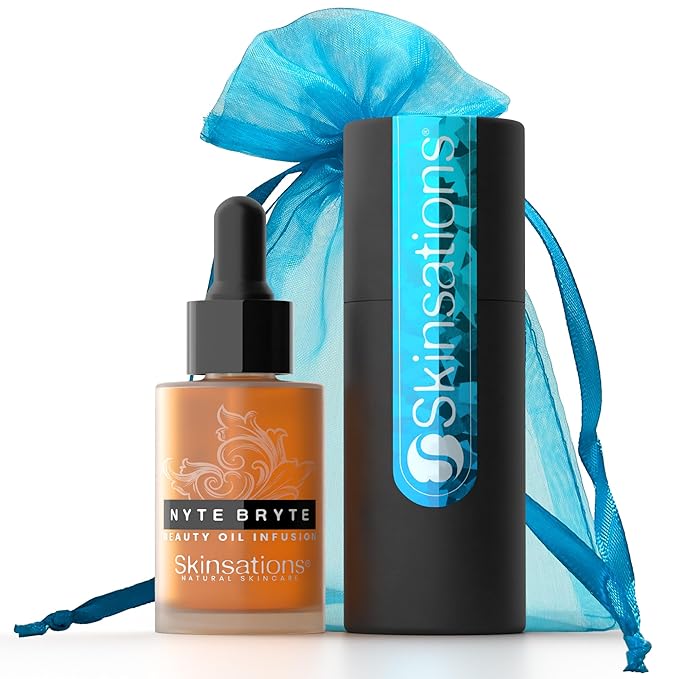 Skinsations - Retinol Face Oil Infusion - NYTE BRYTE - Anti-Aging, Collagen Boosting, Antioxidant Protection, Skin Care - Retinol, Plum Kernel Oil, Sea Buckthorn, Wheat Germ Oil, Vitamin A, Vitamin E