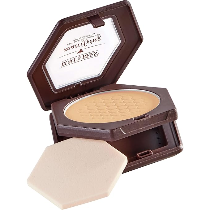 Burt’s Bees 100% Natural Origin Mattifying Powder Foundation, Vanilla, 0.3 Ounce, Packaging May Vary