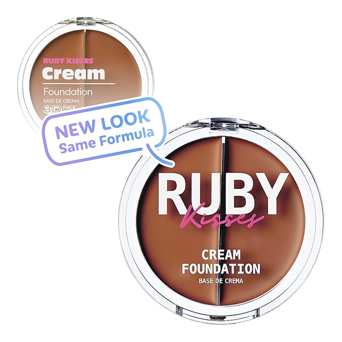 Ruby Kisses 3D Face Creator Cream Foundation & Concealer, 12 Hours Long Lasting, Medium to Full Coverage, Non-Greasy, Ideal for Makeup & Contour Palette (Level 14)