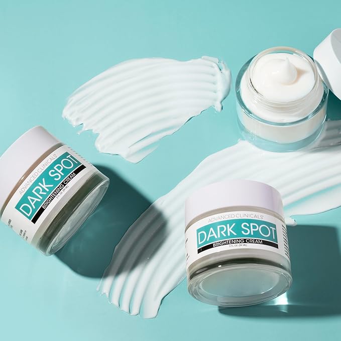 Advanced Clinicals Dark Spot Face Moisturizer | Lactic Acid Lotion For Face With Caffeine, Cocoa Butter, & Vitamin A | Brightening Cream Visibly Reduces Look Of Dark Spots & Uneven Skin Tone, 2 Fl Oz