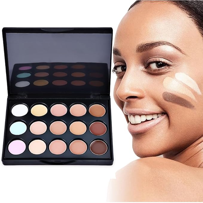 15 Colour Makeup Contour Palette Cream Kit, with 11 Pcs Complete Function Makeup Brushes Set and Storage Bag, Highlighting Light, Medium to Dark, Vegan & Cruelty Free