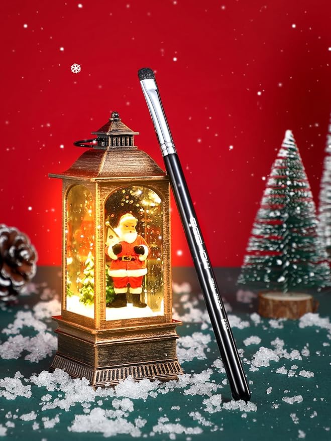 Curved Smudge Eyeshadow Brush, EIGSHOW Small Round Top Blending Eye Shadow with Synthetic Bristles for Smokey Cat Eye Makeup (E832)