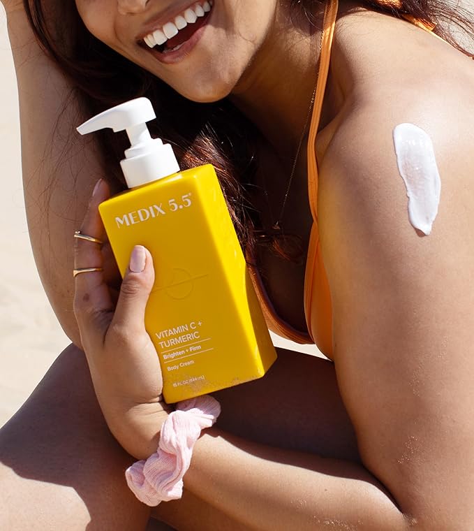 MEDIX 5.5 Vitamin C Cream Face Lotion & Body Lotion Moisturizer | Anti Aging Skin Care Firming & Brightening Cream Diminishes The Look Of Uneven Skin Tone, Age Spots, & Sun Damaged Dry Skin, 15 Fl Oz