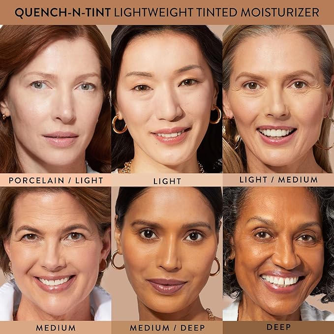 LAURA GELLER NEW YORK Quench-n-Tint Hydrating Foundation - Medium - Sheer to Light Buildable Coverage - Natural Glow Finish - Lightweight Formula with Hyaluronic Acid