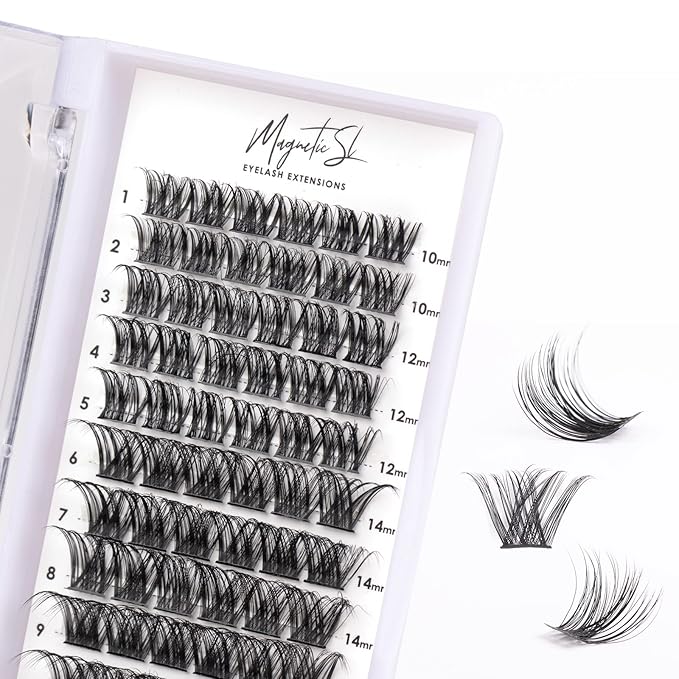 Cluster Lashes 72 Individual Lashes Clusters Eyelash Extensions False Eyelashes DIY Lash Extension Kit Reusable False Eyelashes Natural Look Mix 10-16mm C D Curl-DM01