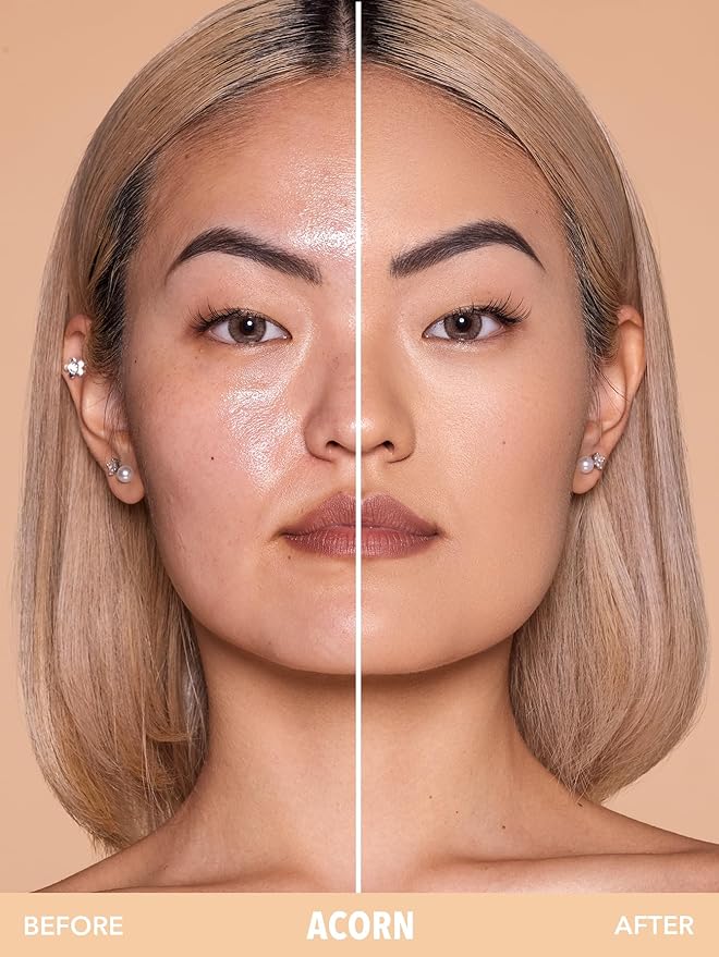 SHEGLAM SKin-Focus Full Coverage Powder Foundation Oil-Control Lightweight Face Pressed Powder Makeup-Acorn