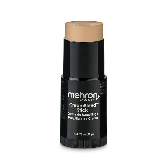 Mehron Makeup CreamBlend Stick | Face Paint, Body Paint, & Foundation Cream Makeup | Perfect for Halloween .75 oz (21 g) (Medium 1)