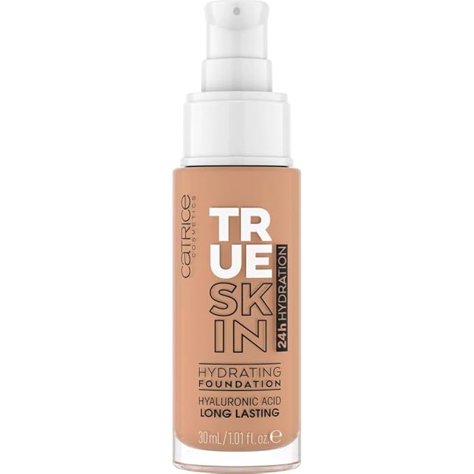 Catrice | True Skin Hydrating Foundation | Lightweight Buildable Coverage with Hyaluronic Acid and Watermelon Seed Oil | Vegan & Cruelty Free (046 | Warm Toffee)