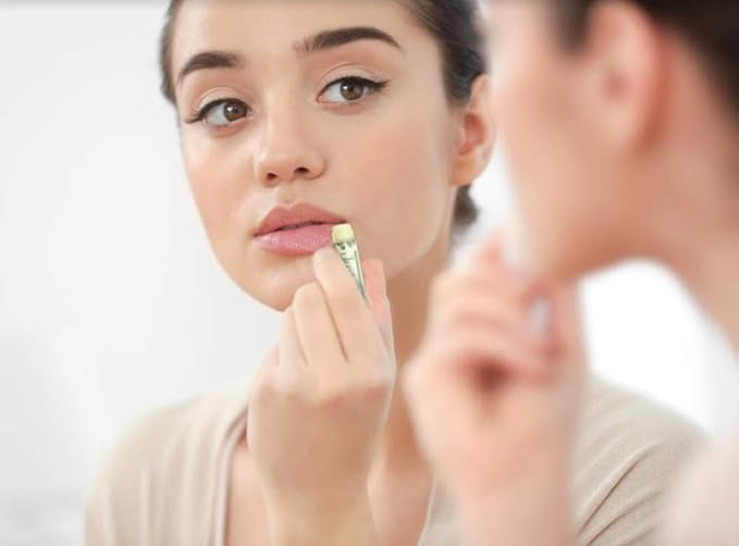 100% Natural Beeswax Lip Balm with Organic Oils (Cool Peppermint, 4 pack)