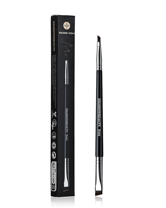 Eyebrow Brush & Eyeliner Brush, EigshowBeauty Double-Ended BrushesOne Brush For 2 Uses - Black (D104)