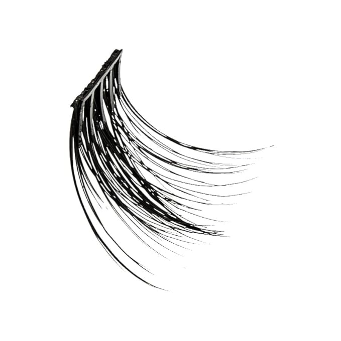 KISS imPRESS Falsies Press On Self Adhesive Eyelashes, 12mm-14mm Glam Volume Press On Lashes, Black, No Glue Needed, Invisible Band, 20 Lash Clusters & Non-Stick Applicator - Spiky