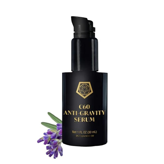 C60 Skincare - Age-Defying Antioxidant Protection - Reduce Wrinkles, Heal Skin, Non-Greasy - Face, Body, Bug Bites, Scarring - Organic Avocado Oil, 99.99% Pure (Regular, C60 Anti-Gravity Serum)