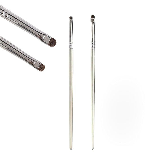 Mini Smudge Brush for Eyeliner,2 PCS Small Smudge Brush for Precision Eyeshadow and Eyeliner,Eyeliner Brush for Powder Gel Cream Liquid Concealer,Eye Makeup Brush Set