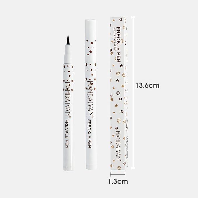 Freckle Pen 2 Colors, Natural Lifelike Freckle Makeup Pen Magic Freckle Color,Waterproof Longlasting Soft Dot Sopt Pen,for Natural Effortless Sunkissed Makeup-Light Brown&Natural Coffee