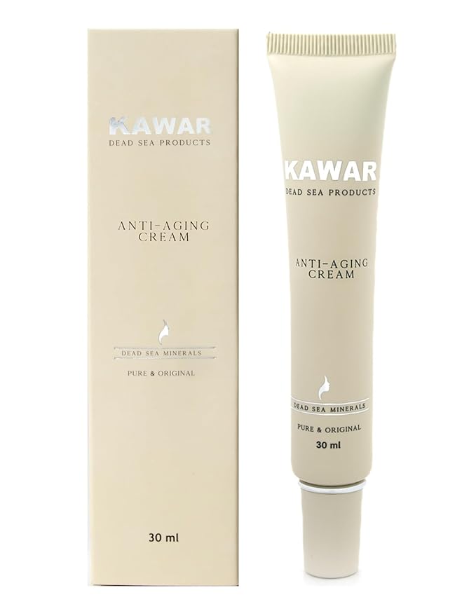 KAWAR Dead Sea Anti-Aging Face & Neck Cream | Hyaluronic Acid, Collagen, Niacinamide | Anti-Wrinkle Moisturizer for Women & Men, 1 oz