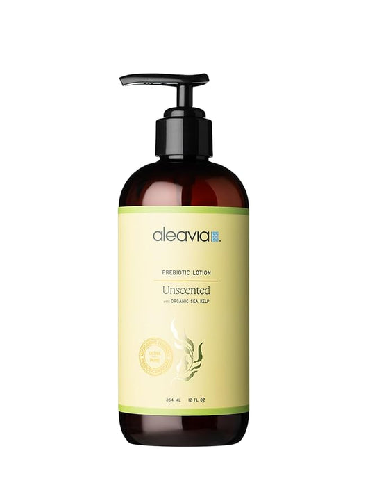 Aleavia Unscented Prebiotic Body Lotion – Fragrance-Free, All-Natural Moisturizing Body Lotion – Sulfate-Free Lotion for Sensitive Skin – 12 Oz