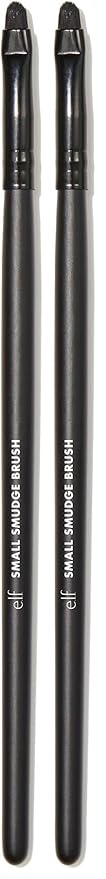 e.l.f. Small Smudge Brush for Precision Eyeshadow and Eyeliner, Synthetic (Pack of 2)