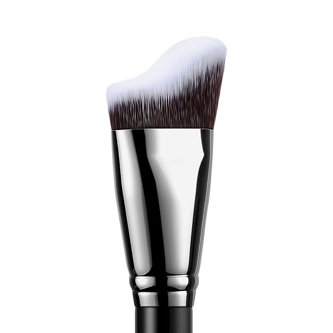 EIGSHOW Foundation Brush with Wave Shaped Head for Liquid, Cream, Powder Blending Cheekbones Jawline, Large Premium Dense Synthetic Bristles (F659)