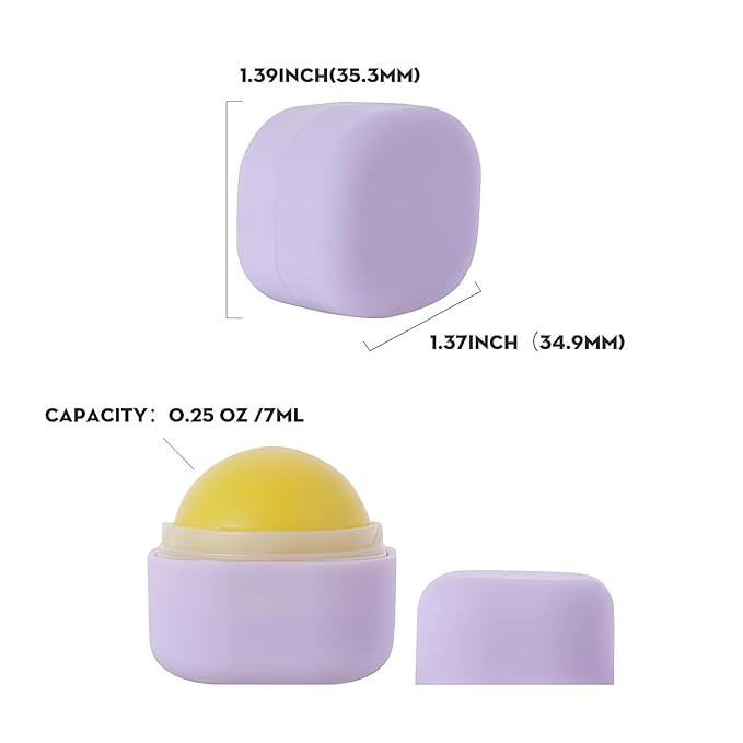 0.25 oz（7g） Empty Lip Balm Square Containers Tubes Lipstick 12 Pieces for Make Natural Lip Balm Lip Care - DIY & BPA FREE (Purple)