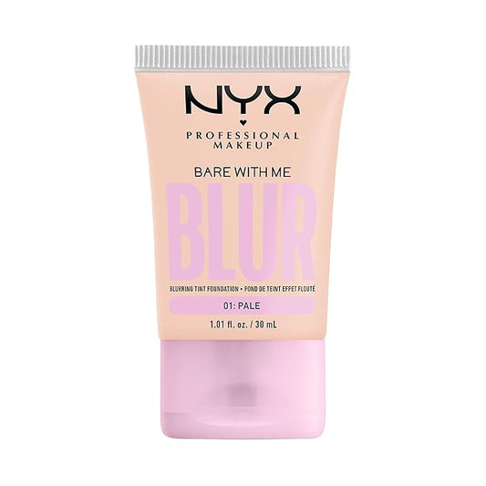 NYX PROFESSIONAL MAKEUP Bare With Me Blur Skin Tint Foundation Make Up with Matcha, Glycerin & Niacinamide - Pale
