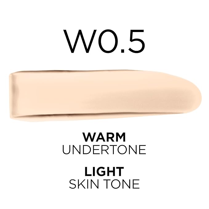 L'Oreal Paris True Match Super-Blendable Foundation, Medium Coverage Liquid Foundation Makeup, W0.5, Light, 1 Fl Oz