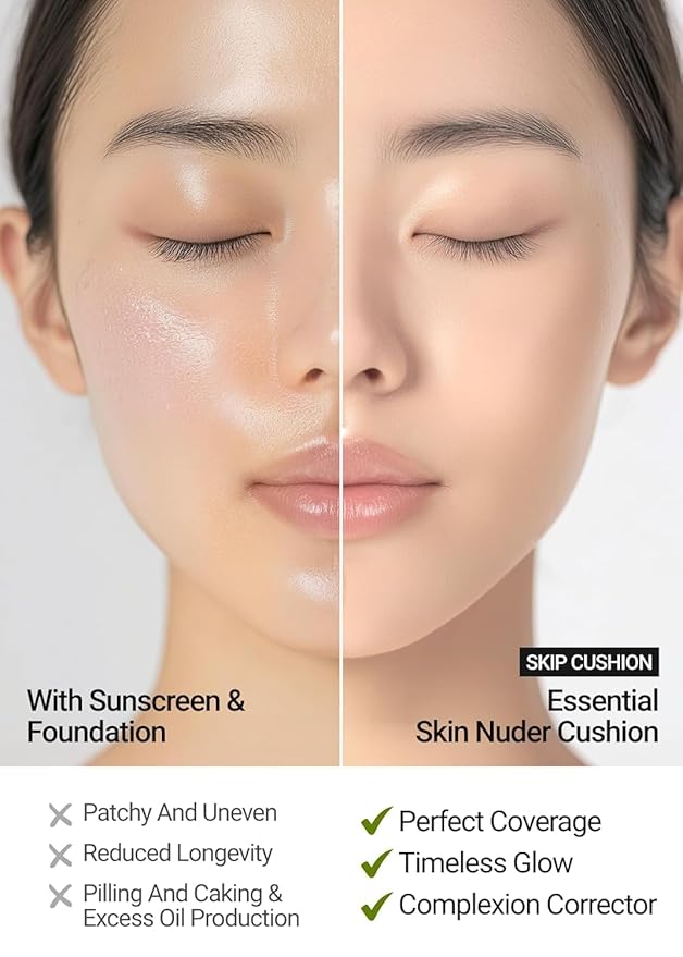 [JUNGSAEMMOOL OFFICIAL] Essential Skin Nuder Cushion (08 Medium Deep) | Refill Not Included | Natural Finish | SPF50 Broad Spectrum | Makeup Artist Brand | Cream Foundation