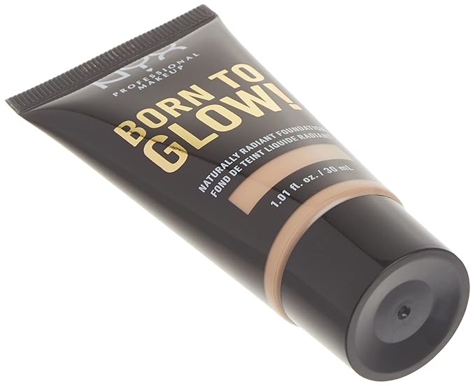 NYX PROFESSIONAL MAKEUP Born To Glow Naturally Radiant Foundation, Medium Coverage - Light Ivory